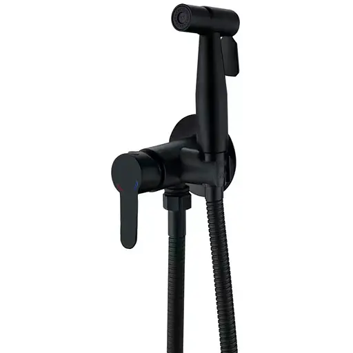 Гигиенический душ скрытого монтажа Zerix DAX-333 Black ZX4830, Черный матовый - фото 1