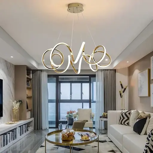 Роскошная золотая люстра MARCELA Ø 70 см Line F | Ст. MJ74-700 TGD - фото 1