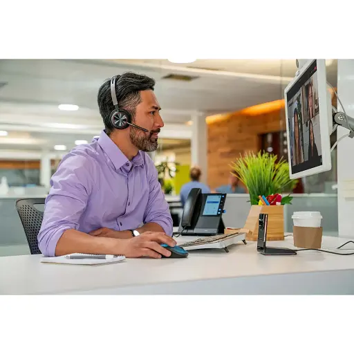 Гарнитура Poly компьютерная стерео On-ear Voyager Focus 2 USB-A Bluetooth черная - фото 8