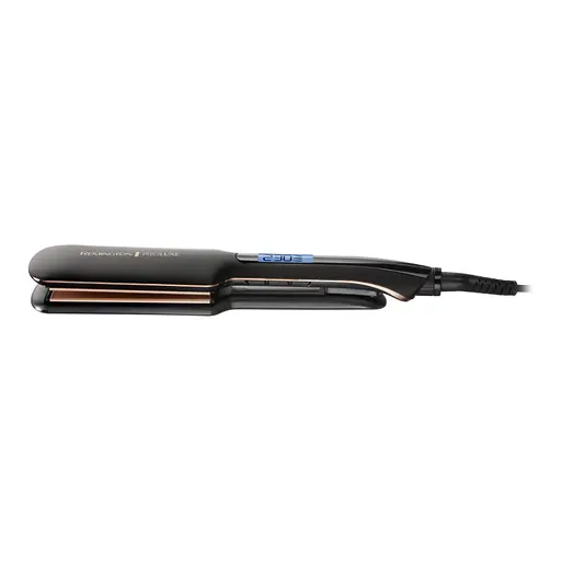 Випрямляч Remington PROluxe Midnight Wide Plate Straightener, температурних режимів 9, 150-230С, чохол, дісплей, кераміка, чорний