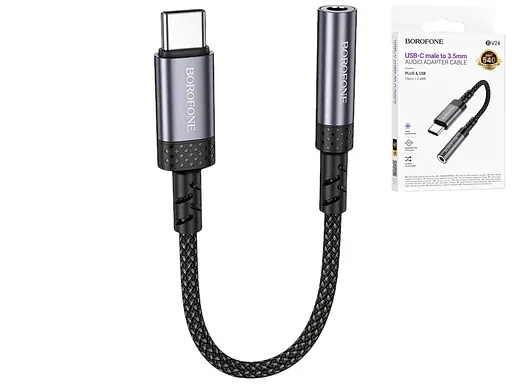 Адаптер-переходник Borofone BV24 Type-C Папа 3.5 мм мама (6941991118999) - фото 3