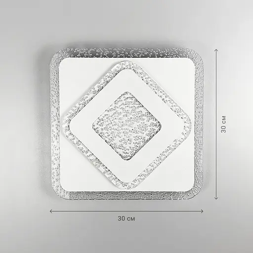 Стельовий або настінний світильник Ø 30 см з прозорим акрилом з бульбашками  Line.F 2230-300 Q WT - фото 4