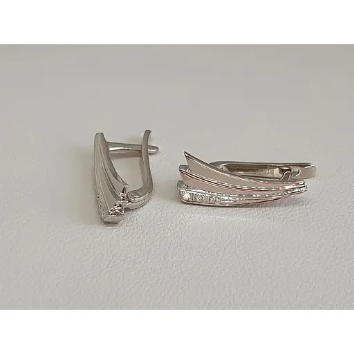 Золотые серьги с бриллиантами. 942328 - фото 4