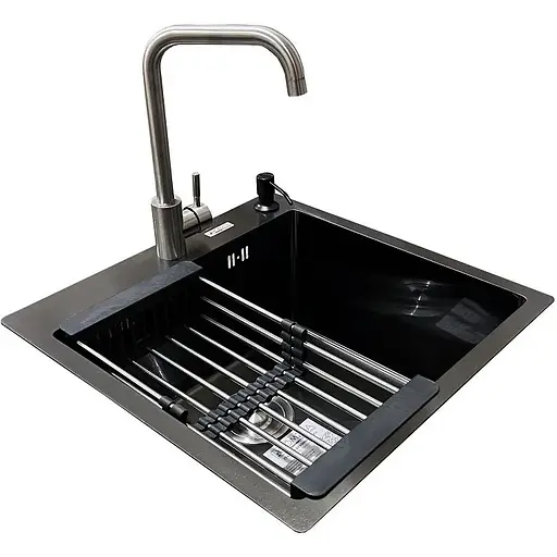 Комплект мойка + смеситель Romzha Arta U-450S BL(B) - фото 3