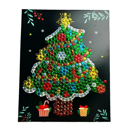 Набір для творчості мозаїка з паєток "Ялинка" Апельсин НТ-37-01 - фото 2