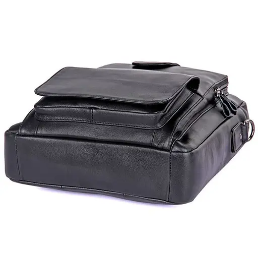 Вертикальная мужская сумка из высококачественной кожи John McDee 25.5х7.5х30.5 см sum0028662 - фото 4