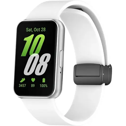 Ремешок DK Silicone Sport Magnetic для Samsung Galaxy Fit3 (R390) (white / black) - фото 2
