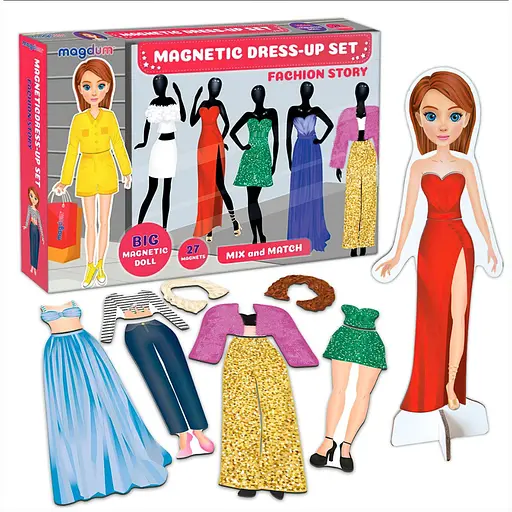 Настольная магнитная игра Magnetic dolls ML4032-09 EN 2 магнитных куклы и 37 магнитов