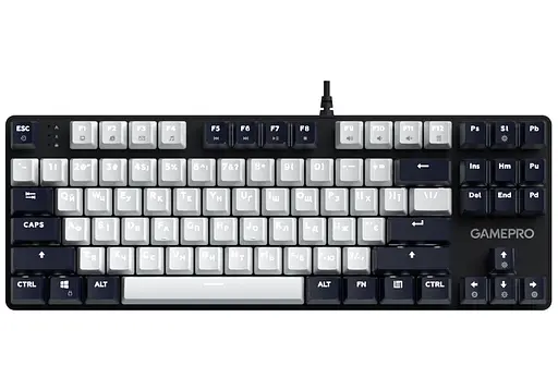 Клавіатура ігрова механічна GamePro MK-110-B USB Hot-Swap Outemu Red Switch Black-White - фото 1