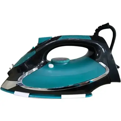 Паровой утюг Domotec MS 1193G керамическая подошва паровой удар вертикальное отпаривание 1200 Вт Черно/Синяя - фото 1