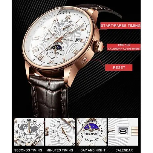 Чоловічий наручний годинник Poedagar Neptun - фото 7