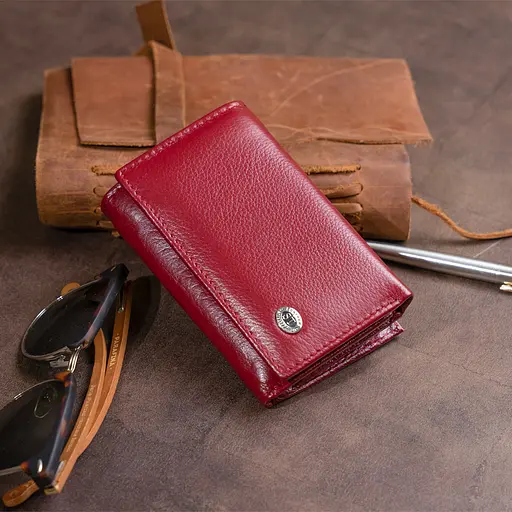 Кожаный женский кошелек ST Leather 12х7.5х2.5 см acs0015931 - фото 9