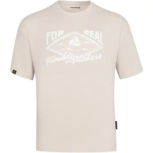 Футболка мужская Frontier Big white logo XXL Taupe