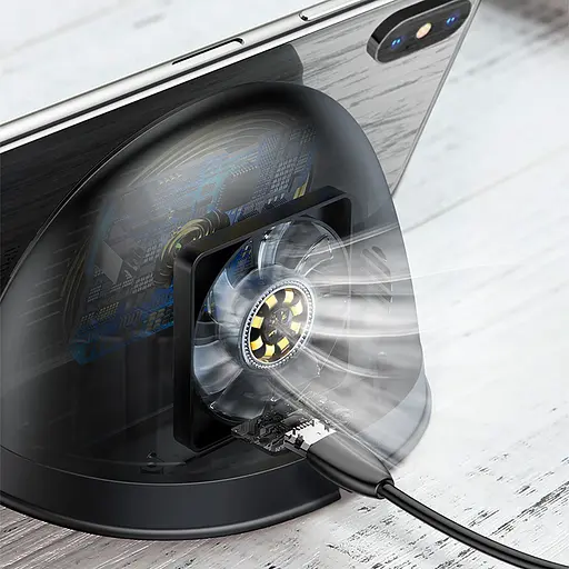 Зарядка QI BASEUS Silicone Horizontal Desktop 10W (WXHSG-02) беспроводная белая - фото 4