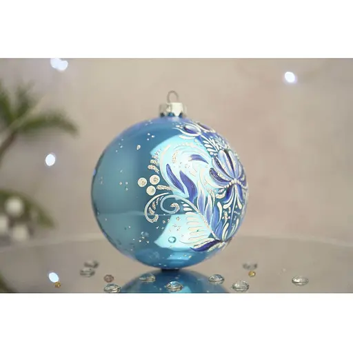 Ялинкова прикраса Санта Шоп Квіти щастя скло (4820001154269) - фото 2