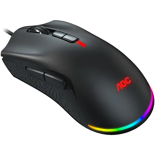 Мишка AOC GM530 ігрова, 16000dpi., 7кн., RGB PMW3389 Kailh switch чорна - фото 4