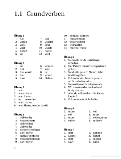 Grundstufen-Grammatik für Deutsch als Fremdsprache. Schlüssel - фото 4