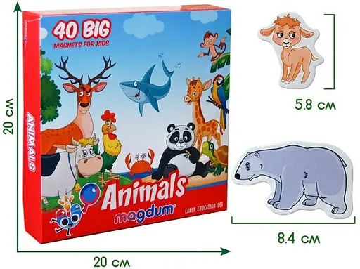 Набір магнітів Magdum Тварини ML4031-16 EN - фото 5