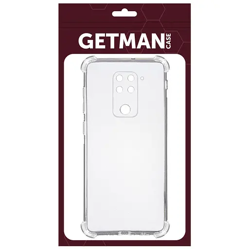 TPU чехол GETMAN Ease logo усиленные углы Full Camera для Xiaomi Redmi Note 9 / Redmi 10X Бесцветный (прозрачный) - фото 2