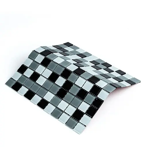 Мозаика зеркальная Wall Sticker 298х298х4.5мм Черно-серая SW-00002369 - фото 2
