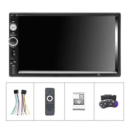 Авторадіо FM AUX USB DVR MP5 Відеоплеєр Podofo 2 Din 7" HD Android Auto Mirror Link Bluetooth - фото 2