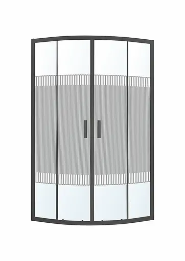 Душевая кабина угловая Eger Tisza 90x90 раздвижная стекло Spagetti без поддона black 599-021 -BS/1, интимато, черный - фото 1