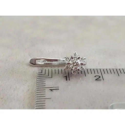 Золотые серьги с бриллиантами. 214176 - фото 6