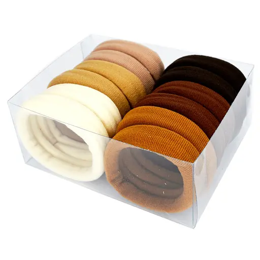 Дитячі резинки для волосся La-beauty 0307-1111-1 коричневі 6 пар - фото 1