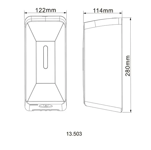 Дозатор сенсорний для антисептика Hotec 13.503 ABS White, Білий - фото 3
