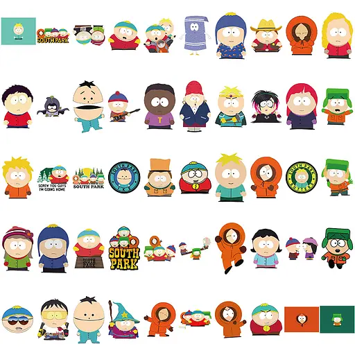 Стікерпак Південний Парк Набір наклейок GeekLand South Park 100 штук - фото 4
