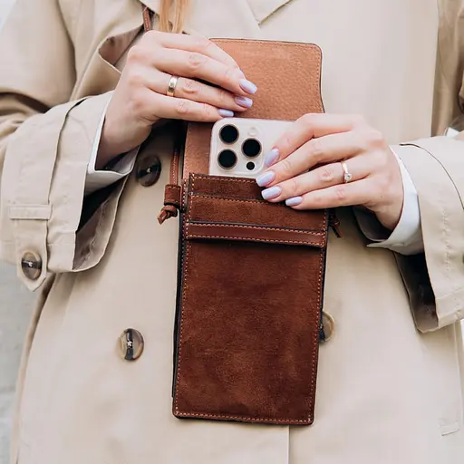 Мини сумка чехол для телефона Grande Pelle 18.5х10.5х3.5 см sum0028483 - фото 5