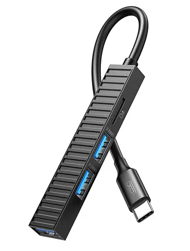 USB-Хаб XO USB Хаб на 4 порти (HUB014B.black) - фото 1