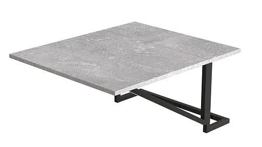 Стіл розкладний Олександр 7 Ferrum-decor 750x600x700 Чорний метал ДСП Бетон 16 мм (FRD-104898) - фото 2