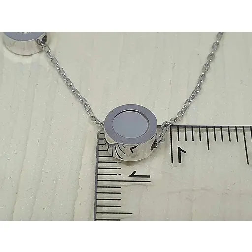 Серебряное колье Аметист с перламутром 1251050 - фото 4