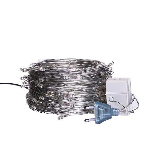 Новогодняя гирлянда комнатная нить GarlandoPro 22 м 220 LED белый провод Желтый свет W220LED22MWY - фото 4