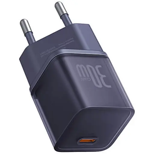 Зарядний пристрій блок швидкого заряджання 1 USB-C Baseus GaN5 S Fast Charger 30 W (P10162504523-00) purple - фото 1