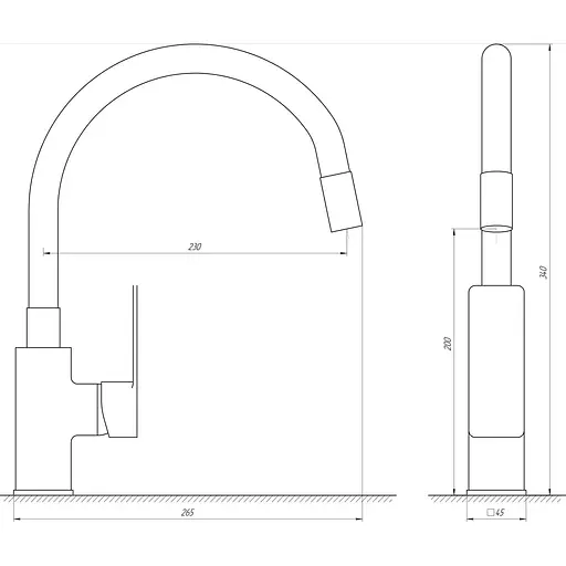 Смеситель для кухни Domino MALIBU DMM-203 LR-GP-BLACK - фото 4