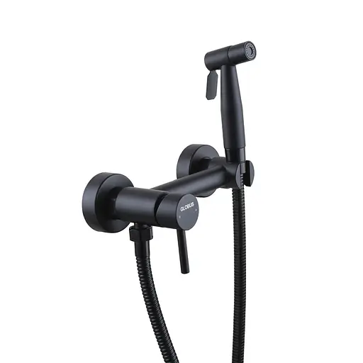 Смеситель для гигиенического душа наружного монтажа 150 мм Globus Lux SBT-6BB-106MIX, Черный матовый - фото 1