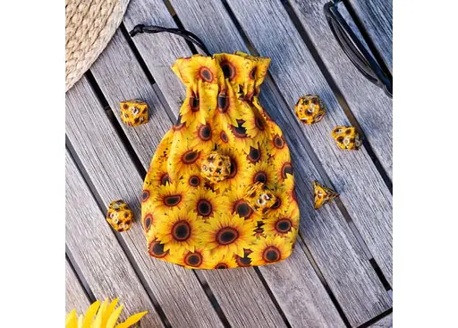 Мішечок для кубиків Q-Workshop Full Art Dice Pouch Sunflower (BWSPSUNF201) - фото 4