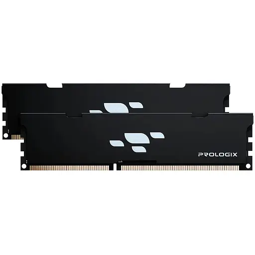 Память 16Gb x 2 DDR5 6000 MHz Prologix черный 36-42-42 1.35V с радиатором (PRO32GB6000B5K) - фото 1