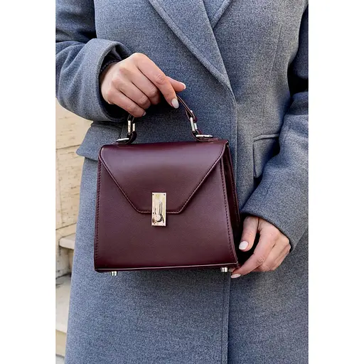 Жіноча шкіряна сумка Futsy Бордова - фото 1