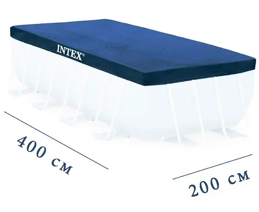 Тент для каркасного басейну Intex 28037, 400 x 200 см  - фото 2