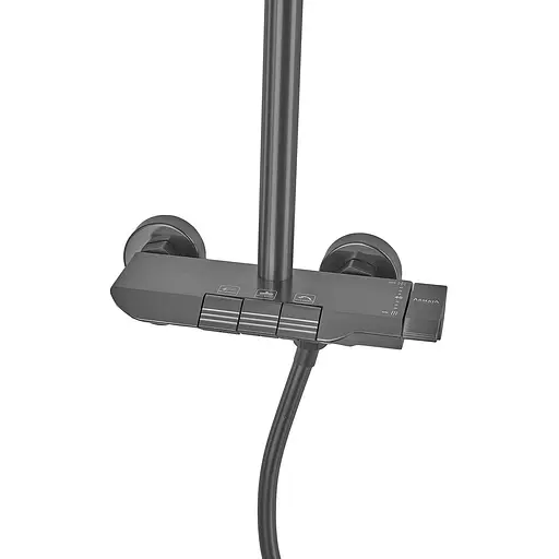 Душева система Armata BCF-009-J graphite з кнопковим перемикачем 3 режими CH6507, Графіт - фото 4