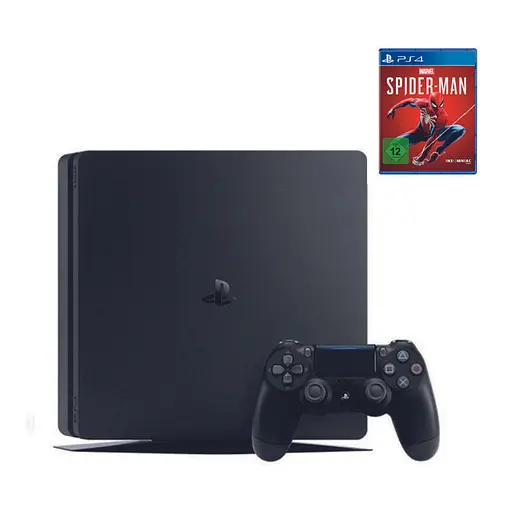 Консоль Sony PlayStation 4 SLIM 1TB Black обслуженая + Геймпад беспроводной DualShock 4 + Marvel's Spider-Man + гарантия б/у