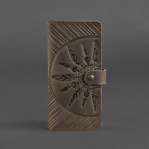 Шкіряне жіноче портмоне 7.0 Інді темно-коричневе - фото 6