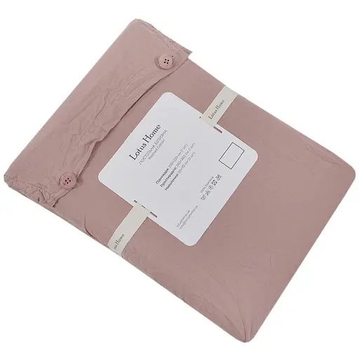 Постільна білизна Lotus Home Washed cotton Kansas пудровий євро (svt-2000022350044) - фото 2