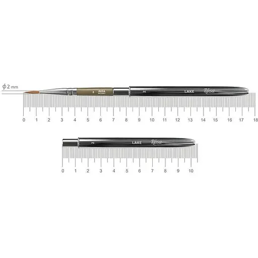 Пензель мікс соболь-синтетика круглий TRAVEL BRUSH LAKE 178 №2 коротка ручка Rosa