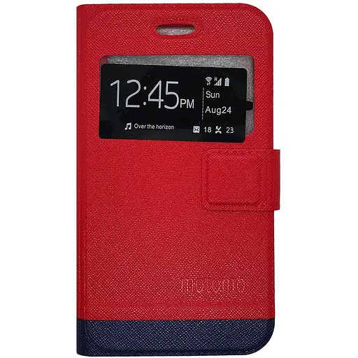 Чохол-книжка універсальний Motomo 4.5" червоне синє обкладинка кейс - фото 2