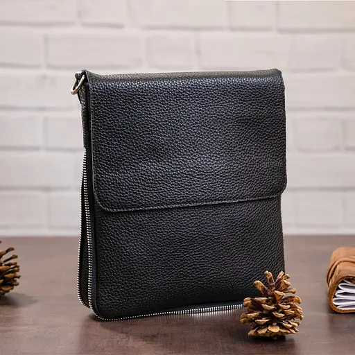 Сумка кожаная мужская SHVIGEL 22х25,5х3-6,5 см sum0012620 - фото 8