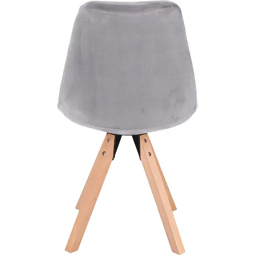 Стул Jumi Saida в скандинавском стиле с деревянными ножками серый - фото 5